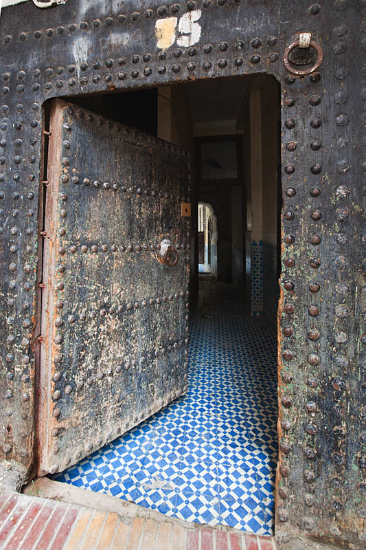  Beautiful decorated intrance of a historical house   Meknes   Morocco